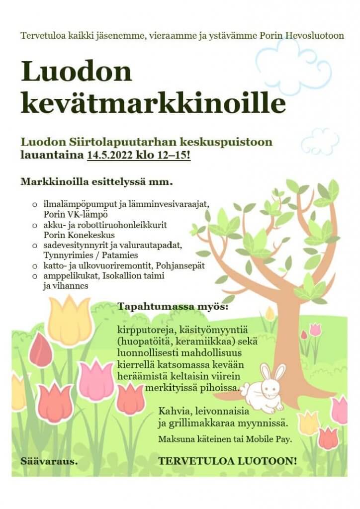 Luodon Siirtolapuutarhan Kevätmarkkinoilla lauantaina 14.5.2022 pääset tutustumaan mm. Tynnyrimiehen tuotteisiin